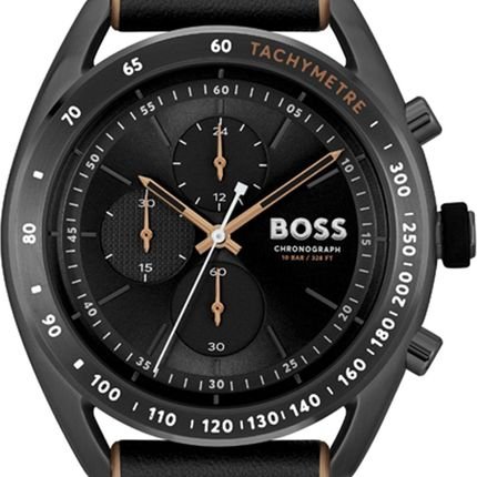 Relógio Boss Masculino Couro Preto e Marrom 1514022 - Marca BOSS