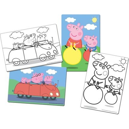 Quebra-cabeça Para Pintar Peppa Pig 30 Peças Branco Toyster - Marca Toyster