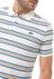 Camisa Polo Lacoste Reta Listrada Off-white/Azul - Marca Lacoste