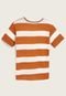 Camiseta Infantil Hering Kids Listrada Caramelo - Marca Hering Kids