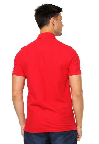 Camisa Polo Aleatory Tradicional Reta Vermelha