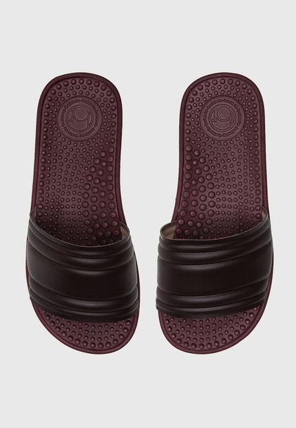 Chinelo Slide Beira Rio Liso Vinho - Compre Agora | Dafiti Brasil