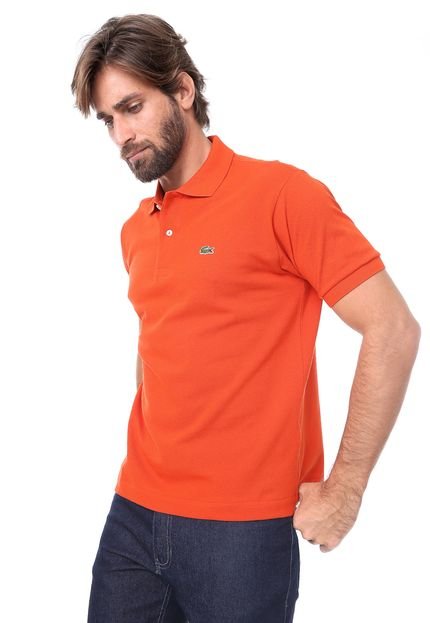 Camisa Polo Lacoste Classic Lisa Laranja - Marca Lacoste