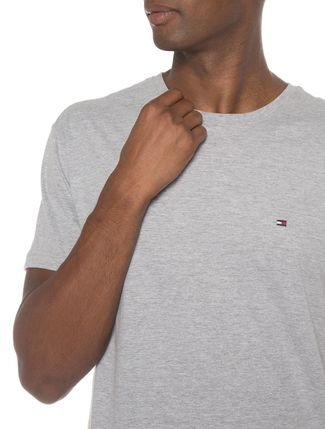 Camiseta Tommy Hilfiger Masculina Essential Cotton Icon Cinza Mescla