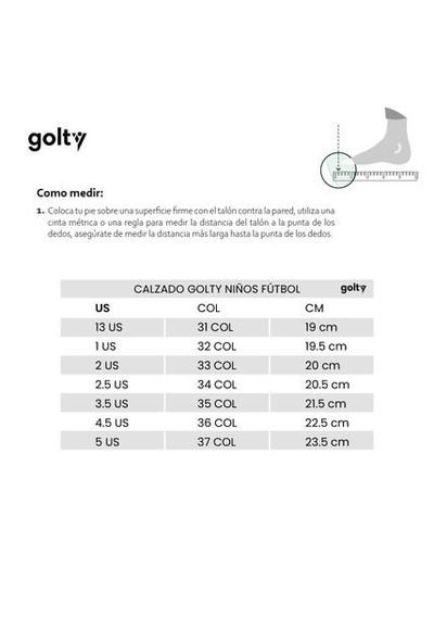 Zapatos best sale golty futsal
