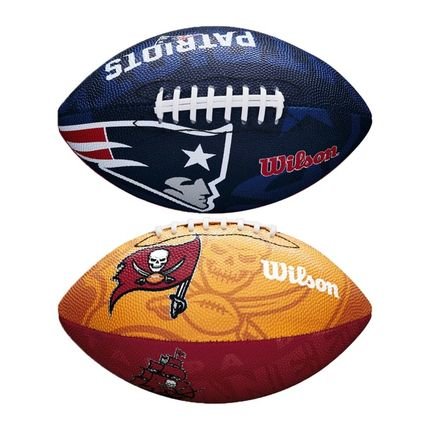 Kit 2 Bolas de Futebol Americano Wilson NFL Team Logo Jr - Marca Wilson