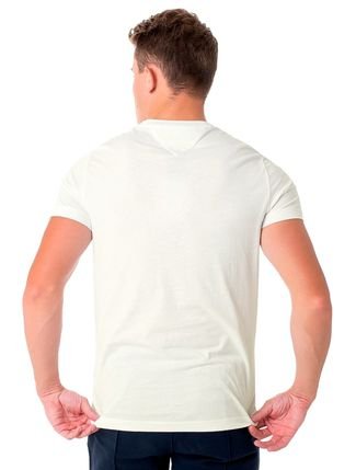 Camiseta Tommy Hilfiger Slim Fit Established 1985 Branca - HERRERA BRAND