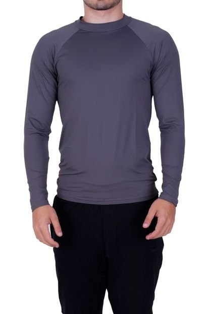 Blusa Térmica UV 50  Proteção Solar Camisa para Academia Fitness Masculina Cinza - Marca TERRA E MAR MODAS