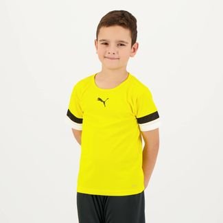 Camiseta Puma Teamrise Juvenil Amarela