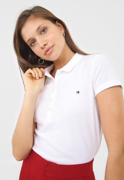 Camisa Polo Tommy Hilfiger Logo Branca - Marca Tommy Hilfiger