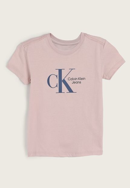 Camiseta Infantil Calvin Klein Kids Sustainable Reissue Rosa - Marca Calvin Klein Kids