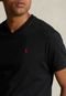 Camiseta Classic Fit Jersey com Gola V - Marca Polo Ralph Lauren