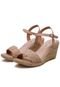 Sandália Anabela Plataforma SB Shoes ref.1227 Nude - Marca SB Shoes