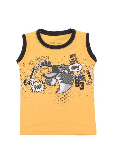 Camiseta Tigor T. Tigre Menino Estampa Frontal Amarela - Marca Tigor T. Tigre