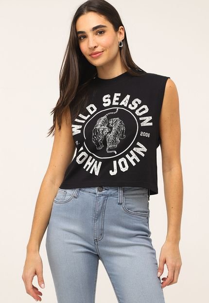 Regata Cropped John John Season Preta - Marca John John