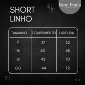 Short Linho Masculino Mauricinho Bermuda Curta Moda Casual Confortavel Bege - Marca Rute Paula