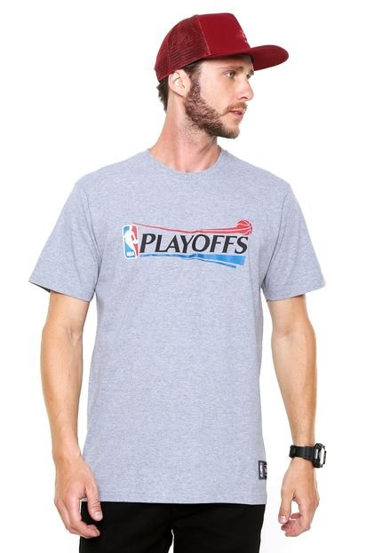 Camiseta New Era Playoofs NBA Cinza - Marca New Era