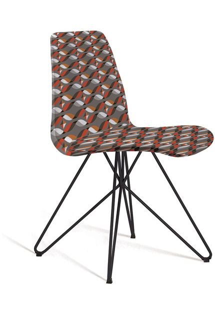 Cadeira Eames Base Aço Carbono Daf Colorido Cinza - Marca Daf
