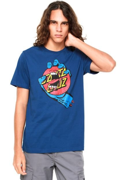 Camiseta Santa Cruz Screaming Dot Azul - Marca Santa Cruz