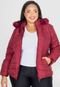 Jaqueta Plus Size para Inverno Bobojaco Nylon Capuz Removível Vermelha - Marca Cia do Vestido