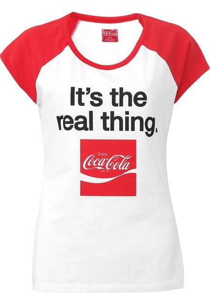 Camiseta Coca-Cola Jeans Aroma Branco/Vermelho - Marca Coca-Cola Jeans