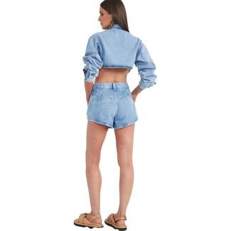 Jaqueta Jeans Cropped Colcci Loose P24 Azul Feminino