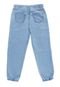 Calça Jeans Juvenil Menina Jogger c/ Fenda Azul Azul - Marca Crawling