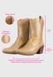 Bota Country Feminina Metalizada Western Texana Bico Fino Prata - Marca TAKATA BY RAFAEL TAKATA