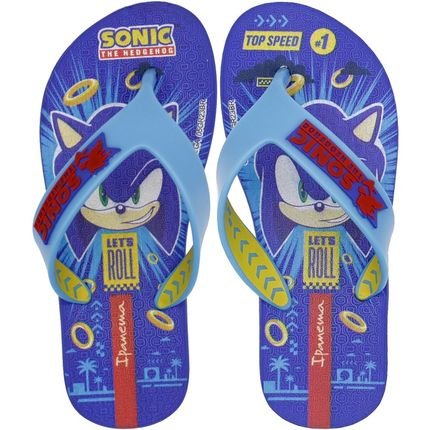 Chinelo de Dedo Infantil Ipanema Sonic Game Let's Roll Juvenil Menino Grendene Azul - Marca Grendene