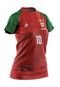 Camiseta Baby Look Filtro UV Portugal Copa Torcedor - Marca Over Fame