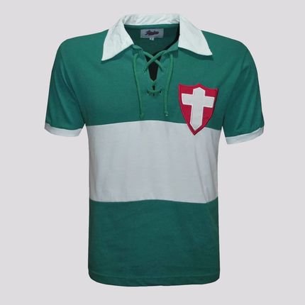 Camisa Palmeiras Infantil Retro 1916 Verde e Branca - Marca Liga Retro