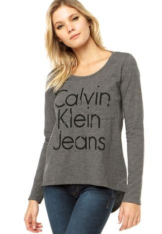 Blusa Calvin Klein Jeans Cinza
