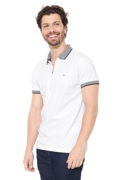 Camisa Polo Aramis Slim Zíper Branca - Marca Aramis