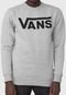 Blusa de Moletom Flanelada Fechada Vans Classic Crew Cinza - Marca Vans