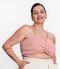 Blusa Cropped Feminina Plus Size Secret Glam Rosa - Marca Secret Glam