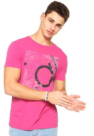 Camiseta Calvin Klein Jeans Cidades Rosa