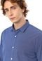 Camisa Colcci Reta Padronagem Azul - Marca Colcci