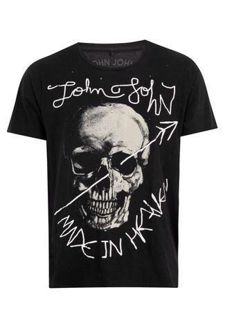 Camiseta John John Caveira Preta - Compre Agora