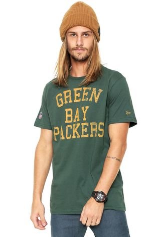 Official New Era NFL Team Graphic Green Bay Packers T-Shirt C2_198