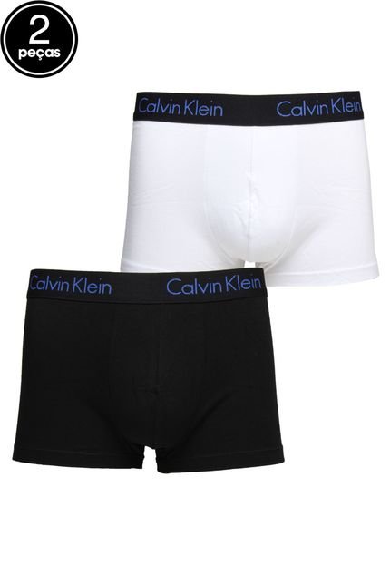 Kit 2pçs Cuecas Calvin Klein Underwear Sungão Trunk Preto/Branco - Marca Calvin Klein Underwear