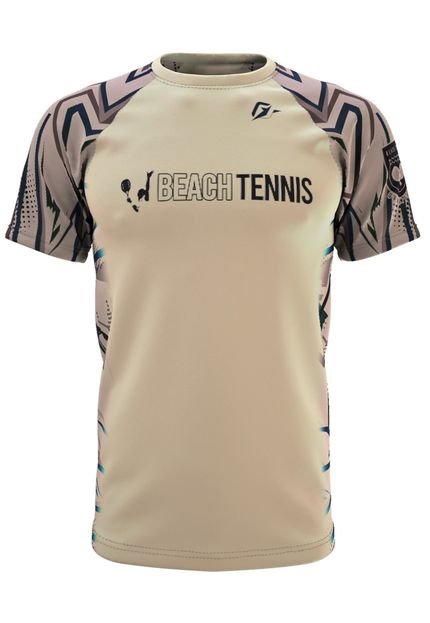 Camiseta Raglan Beach Tennis Unissex Shooting Star Bege - Marca Over Fame