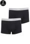Kit 2pçs Cueca Calvin Klein Underwear Boxer Logo Preto - Marca Calvin Klein Underwear