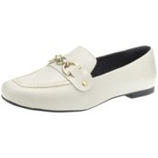 Mocassim Feminino Loafer Sapatilha Rasteira Confortável Off White - Marca LAZZLU