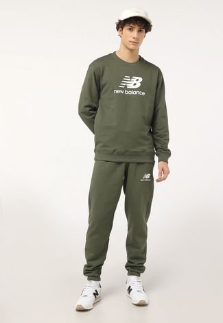 Blusa Moletom New Balance Essentials Basic Masculino Verde