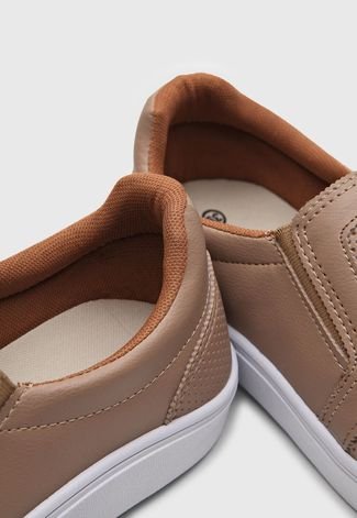 Slip On DAFITI SHOES Logo Nude - Compre Agora