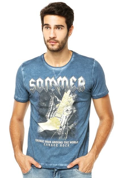 Camiseta Sommer Mini Garage Rock Azul - Marca Sommer