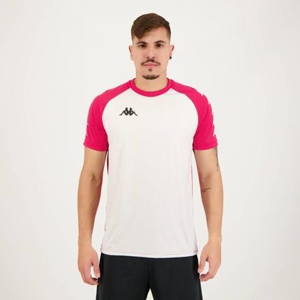 Camisa Kappa Sport Carrell Branca e Rosa - Marca Kappa