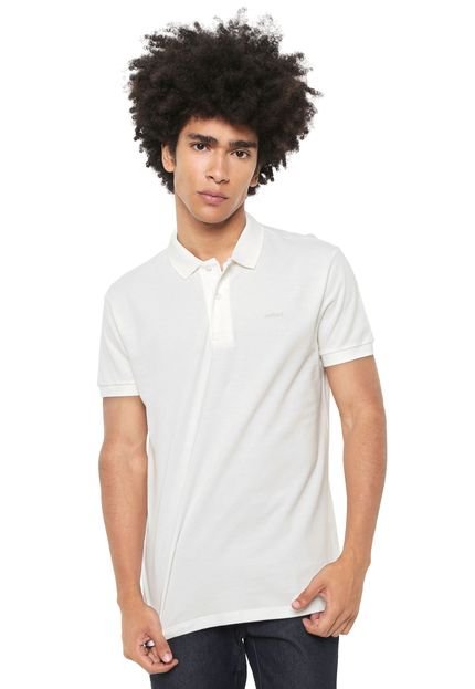 Camisa Polo Colcci Reta Lisa Off-white - Marca Colcci