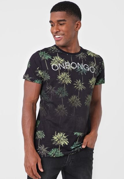 Camiseta Onbongo Tropical Preta - Marca Onbongo