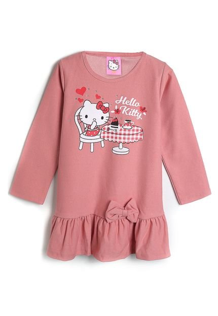 Vestido Marlan Baby Infantil Hello Kitty Rosa - Marca Marlan Baby